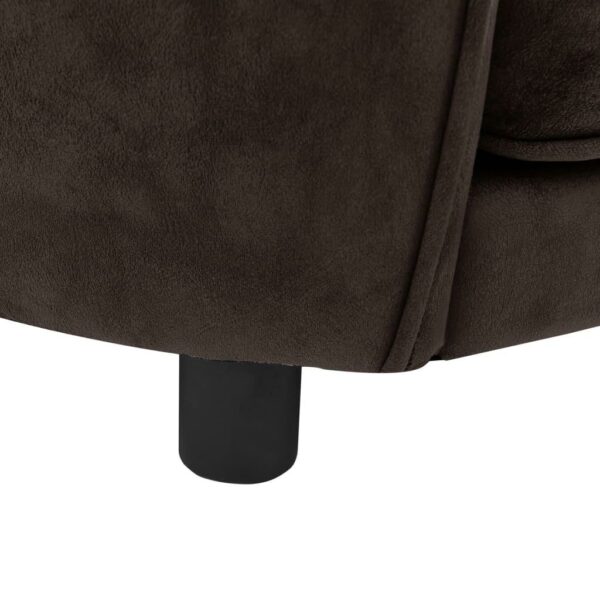 vidaXL Dog Sofa Brown 27.2"x19.3"x15.7" Plush - Image 8
