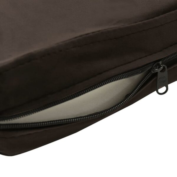vidaXL Dog Sofa Brown 31.9"x16.9"x12.2" Plush and Faux Leather - Image 8