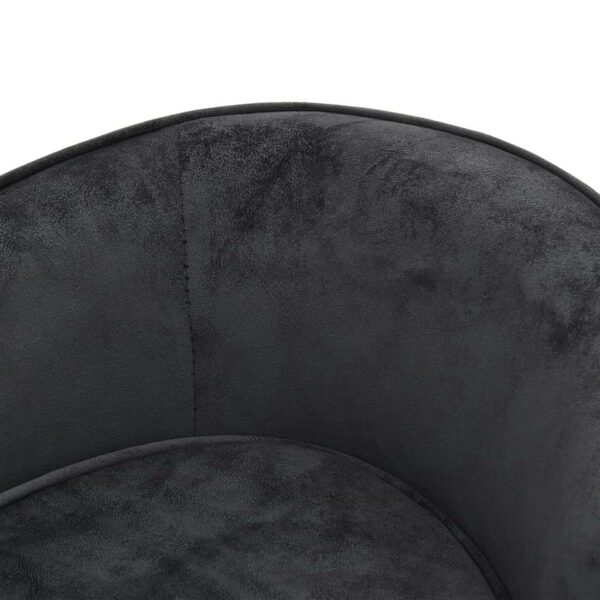 vidaXL Dog Sofa Dark Gray 27.2"x19.3"x15.7" Plush - Image 7
