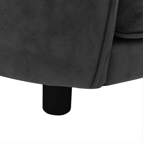 vidaXL Dog Sofa Dark Gray 27.2"x19.3"x15.7" Plush - Image 8