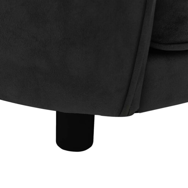vidaXL Dog Sofa Black 27.2"x19.3"x15.7" Plush - Image 8