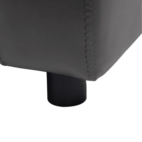 vidaXL Dog Sofa Dark Gray 31.5"x19.7"x15.7" Faux Leather - Image 7