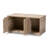 Baxton Studio Jasper Modern and Contemporary Oak Finished 2-Door Wood Cat Litter Box Cover House - Image 3