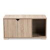 Baxton Studio Jasper Modern and Contemporary Oak Finished 2-Door Wood Cat Litter Box Cover House - Image 4