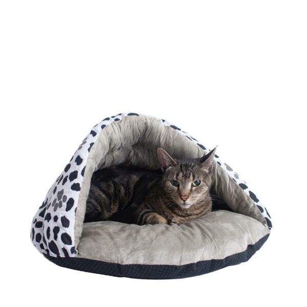 Armarkat Cat Bed Model C19HZY/HL Sage Green Paw Print Pattern - Image 3