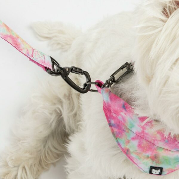 Poplin Dog Leash - Pink Tie Dye - Image 2