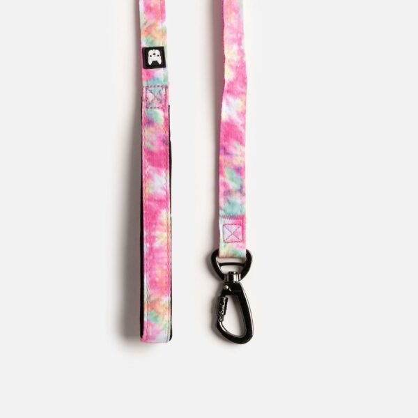 Poplin Dog Leash - Pink Tie Dye - Image 3