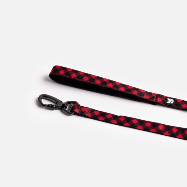 Poplin Dog Leash - Red Plaid - Image 4