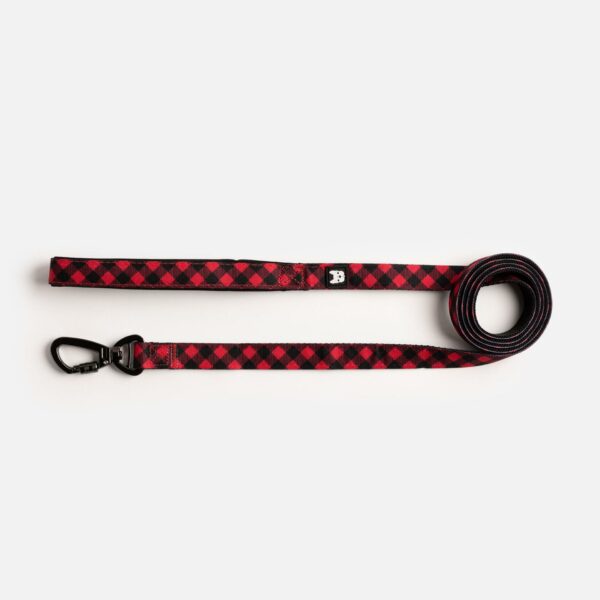 Poplin Dog Leash - Red Plaid - Image 5